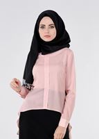 Tesettür giyim PUDRA PUANTİYELİ BLUZ 4543