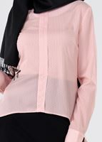 Tesettür giyim PUDRA PUANTİYELİ BLUZ 4543