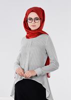 Tesettür giyim KREM PUANTİYELİ BLUZ 4543