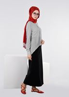 Tesettür giyim KREM PUANTİYELİ BLUZ 4543