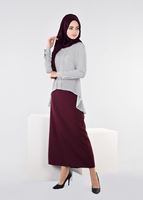 Tesettür giyim KREM PUANTİYELİ BLUZ 4543