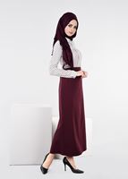 Tesettür giyim KREM PUANTİYELİ BLUZ 4545 