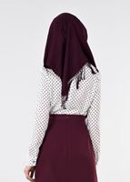 Tesettür giyim KREM PUANTİYELİ BLUZ 4545 