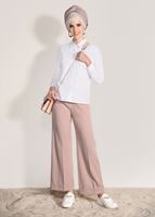 Hijab clothing WHITE EMBROIDERY DETAIL BLOUSE 4775 