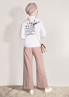 Hijab clothing WHITE EMBROIDERY DETAIL BLOUSE 4775 