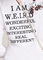 Hijab clothing WHITE EMBROIDERY DETAIL BLOUSE 4775 