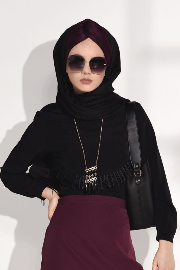 Tesettür giyim  DANTEL DETAYLI BLUZ 5207 - TRENDTESETTÜR