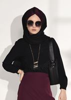 Tesettür giyim SİYAH DANTEL DETAYLI BLUZ 5207