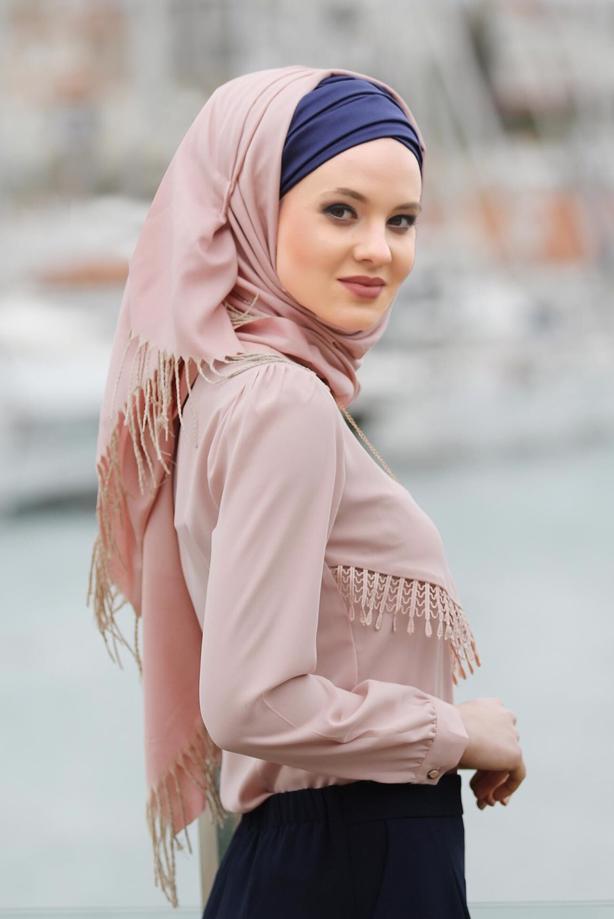 Tesettür giyim  DANTEL DETAYLI BLUZ 5207 - TRENDTESETTÜR