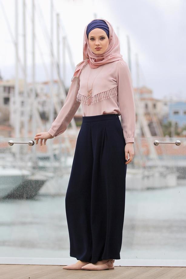 Tesettür giyim  DANTEL DETAYLI BLUZ 5207 - TRENDTESETTÜR