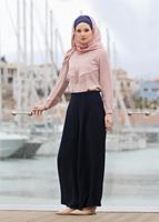 Tesettür giyim PUDRA DANTEL DETAYLI BLUZ 5207