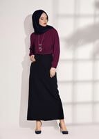 Tesettür giyim MOR DANTEL DETAYLI BLUZ 5207