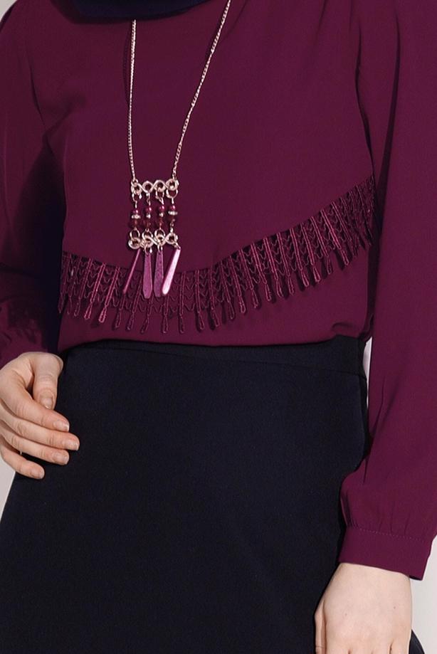 Tesettür giyim  DANTEL DETAYLI BLUZ 5207 - TRENDTESETTÜR