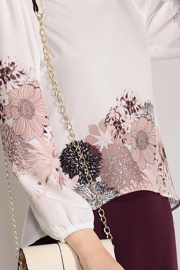 Tesettür giyim  DİJİTAL BASKI DESENLİ BLUZ 5308  - TRENDTESETTÜR