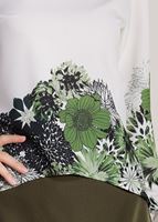 Tesettür giyim KREM DİJİTAL BASKI DESENLİ BLUZ 5308 