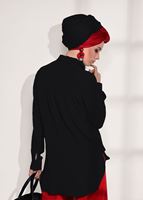 Hijab clothing BLACK ACCESSORY DETAIL BLOUSE T 6102 