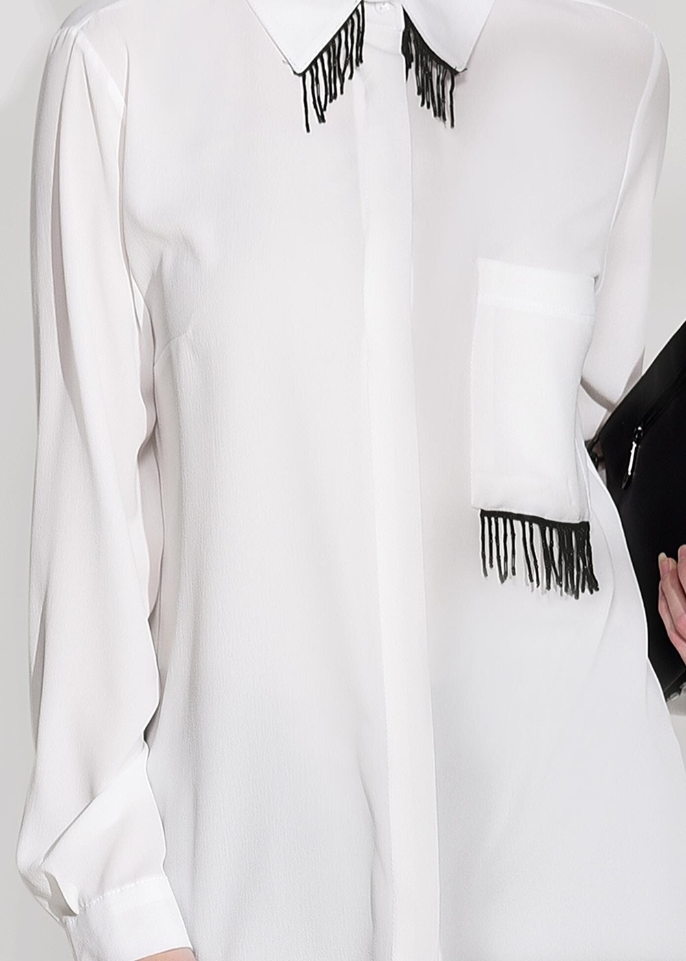 Vêtements hijab CRÈME CHEMISIER DÉTAIL ACCESSOIRE T 6102