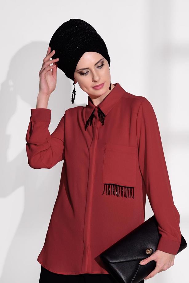 Vêtements hijab  ACCESSORY DETAIL BLOUSE T 6102  - TRENDTESETTÜR