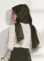 Tesettür giyim KREM T 6507 Armalin- Örgü Detaylı Bluz