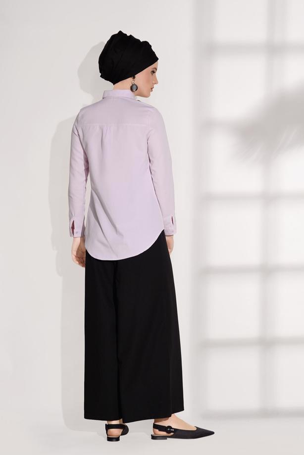 Hijab-Kleidung  CEPLİ ŞERİT DETAYLI BLUZ 6524 - TRENDTESETTÜR