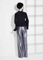 Tesettür giyim SİYAH KOLLARI VOLANLI BLUZ 7142