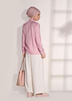 Tesettür giyim PUDRA PÖTİKARE DESENLİ NAKIŞ İŞLEMELİ BLUZ 7624