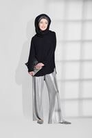 Hijab clothing BLACK POCKET DETAIL BLOUSE 8202 