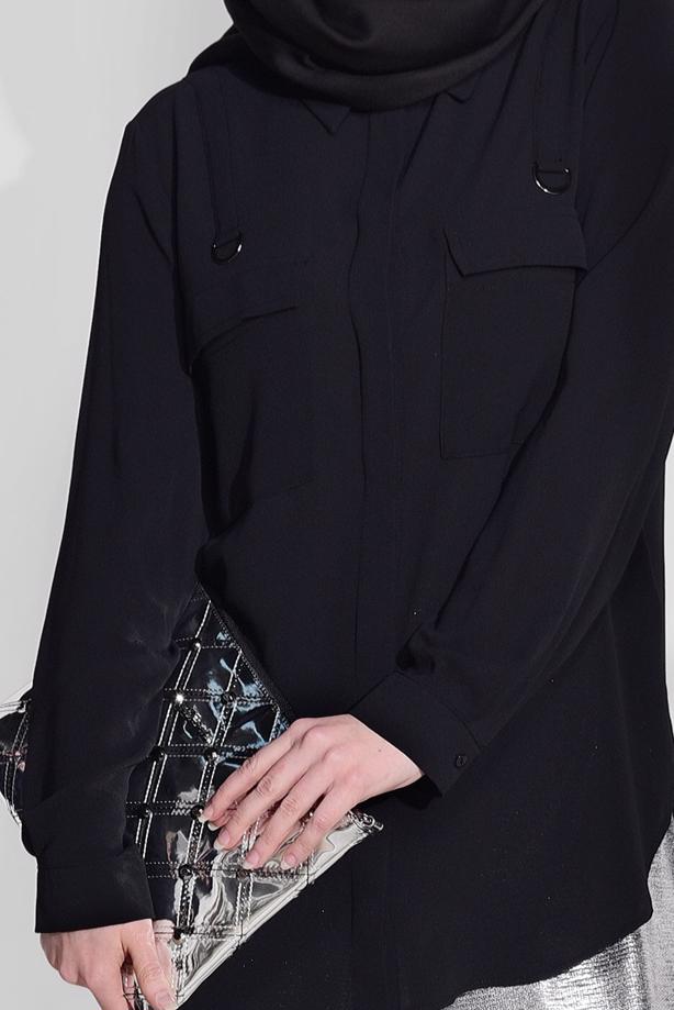 Vêtements hijab  POCKET DETAIL BLOUSE 8202  - TRENDTESETTÜR