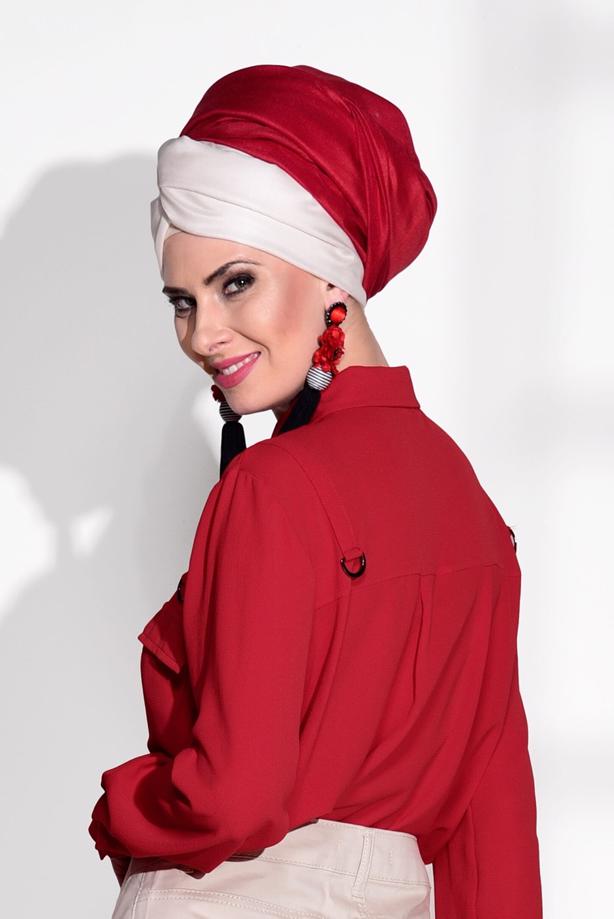 Vêtements hijab  POCKET DETAIL BLOUSE 8202  - TRENDTESETTÜR