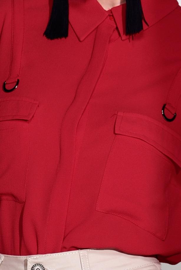 Vêtements hijab  POCKET DETAIL BLOUSE 8202  - TRENDTESETTÜR