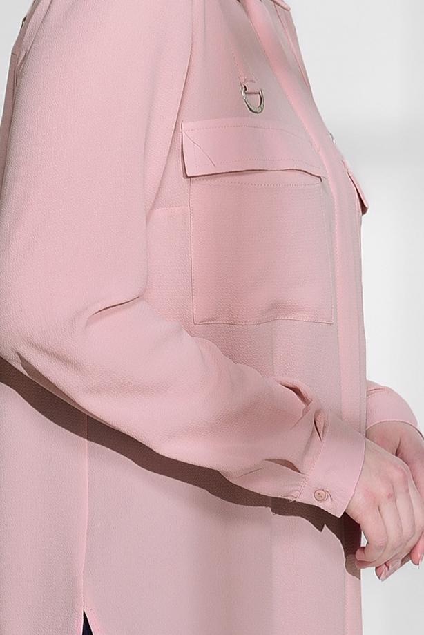 Vêtements hijab  POCKET DETAIL BLOUSE 8202  - TRENDTESETTÜR