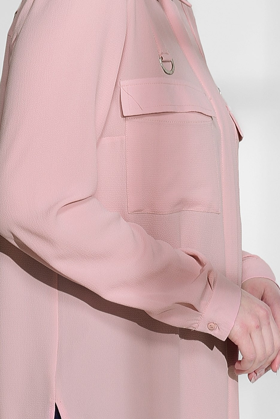 Hijab clothing POWDER POCKET DETAIL BLOUSE 8202 