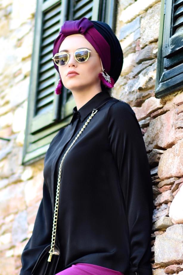 Vêtements hijab  SEQUIN DETAIL TUNIC 8402  - TRENDTESETTÜR