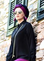 Vêtements hijab NOIR TUNIQUE DÉTAIL PAILLETTE 8402