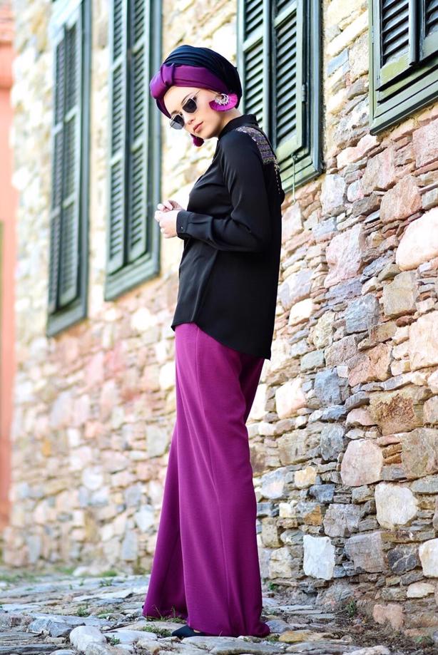 Vêtements hijab  SEQUIN DETAIL TUNIC 8402  - TRENDTESETTÜR