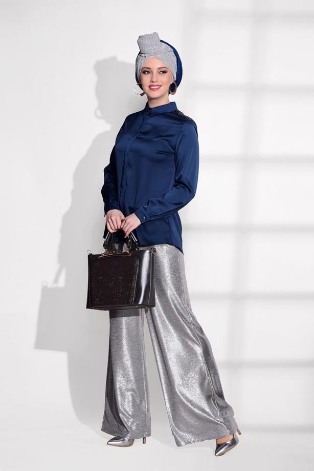 Vêtements hijab  SEQUIN DETAIL TUNIC 8402  - TRENDTESETTÜR