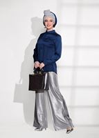 Vêtements hijab BLEU MARINE TUNIQUE DÉTAIL PAILLETTE 8402