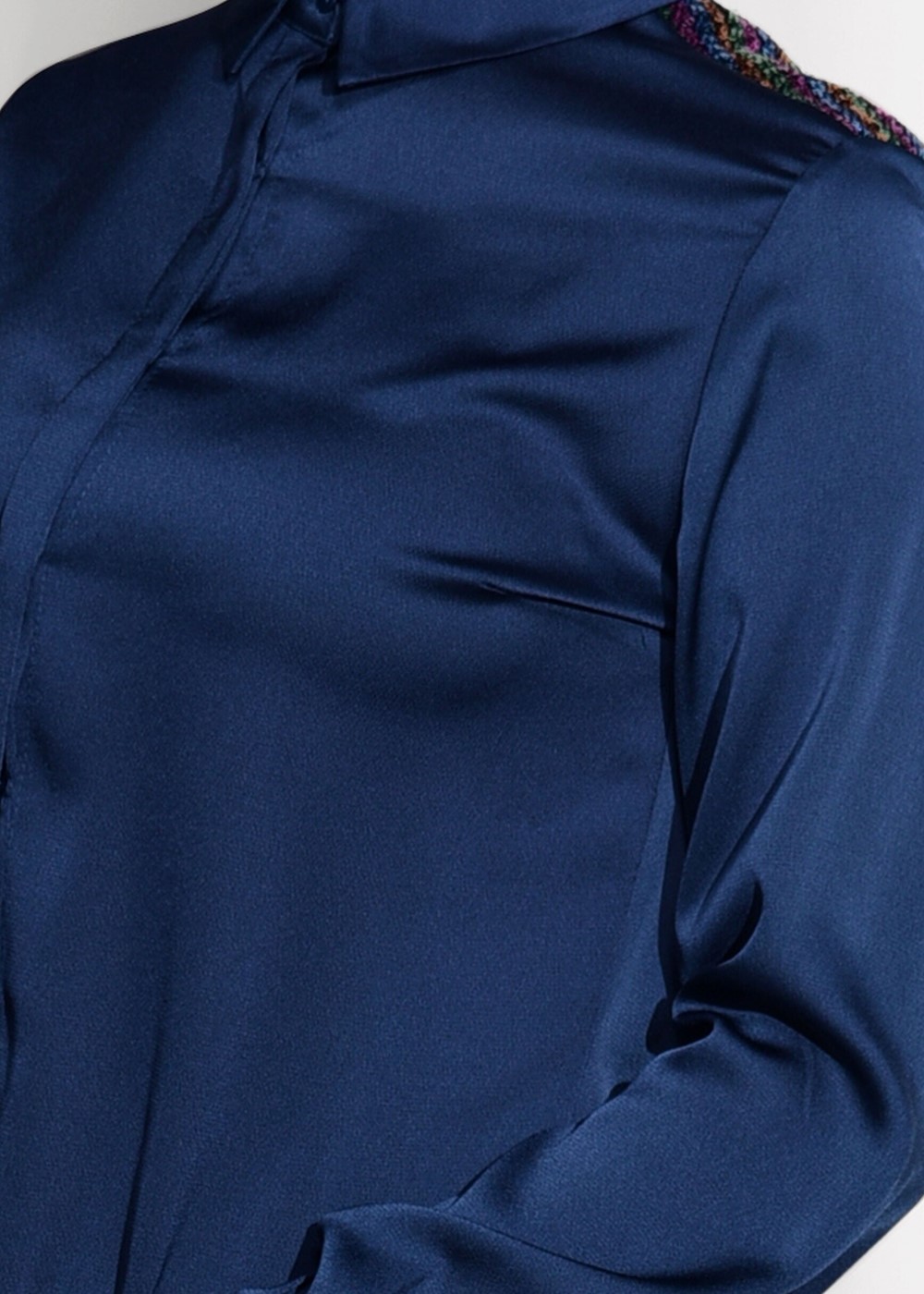 Vêtements hijab BLEU MARINE TUNIQUE DÉTAIL PAILLETTE 8402