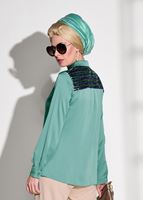 Vêtements hijab VERT TUNIQUE DÉTAIL PAILLETTE 8402
