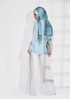 Vêtements hijab BLEU CHEMISIER À DÉTAILS CEINTURE 9001