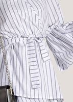 Vêtements hijab CRÈME CHEMISIER À RAYURES 500082-2