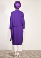 Tesettür giyim MOR BONCUK İŞLEMELİ CEKET 24751