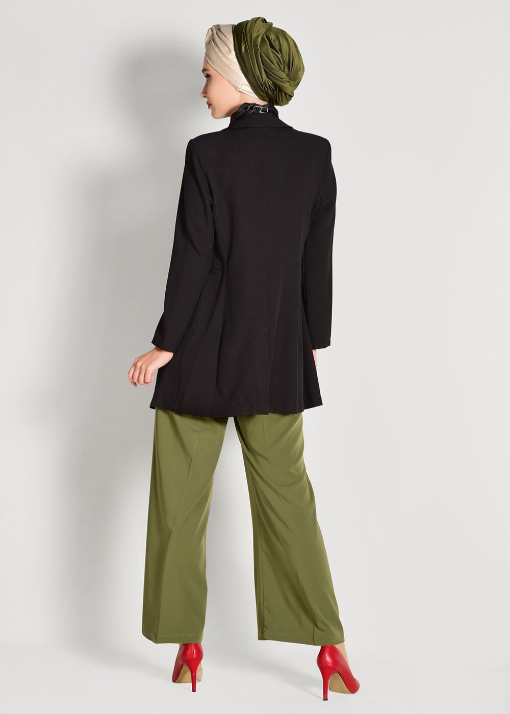 Tesettür giyim SİYAH KRUVAZE CEKET 38761