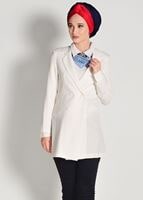 Tesettür giyim EKRU KRUVAZE CEKET 38761