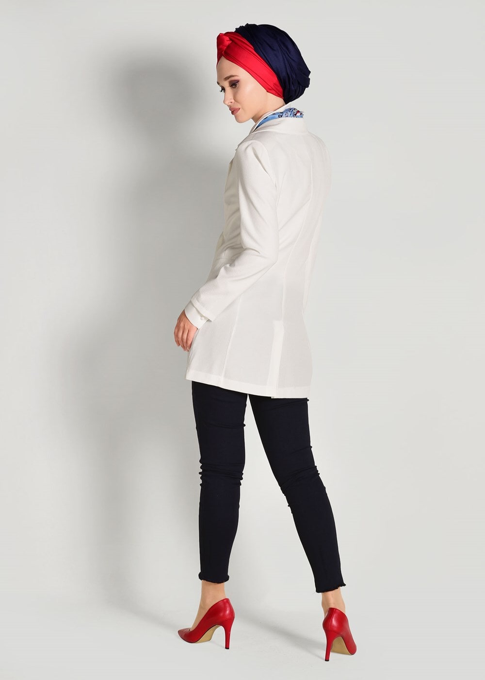 Tesettür giyim EKRU KRUVAZE CEKET 38761