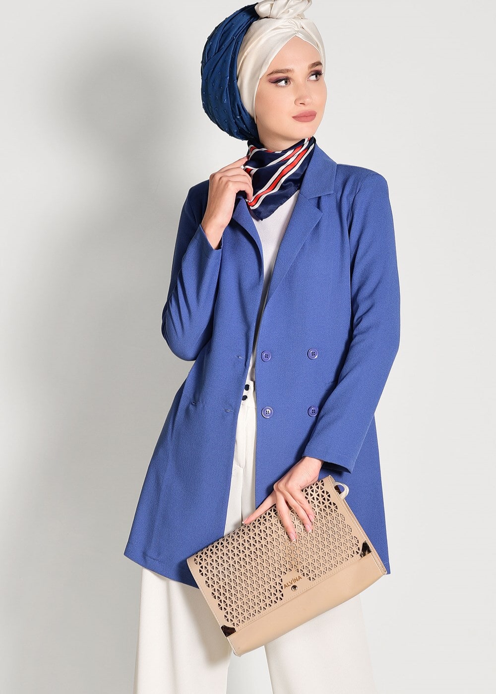 Tesettür giyim LACİVERT KRUVAZE CEKET 38761