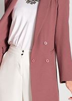 Tesettür giyim PEMBE KRUVAZE CEKET 38761