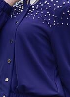 Tesettür giyim LACİVERT BONCUK İŞLEMELİ KISA CEKET 49661