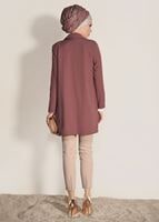 Tesettür giyim PEMBE FİLETOLU CEKET 52941 