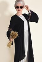 Tesettür giyim SİYAH PUL İŞLEMELİ CEKET 0068 